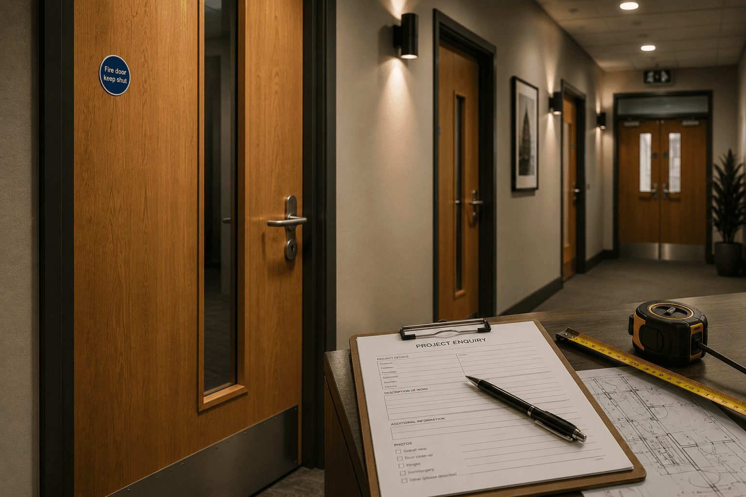 Request a quote for fire door, internal door or restoration work
